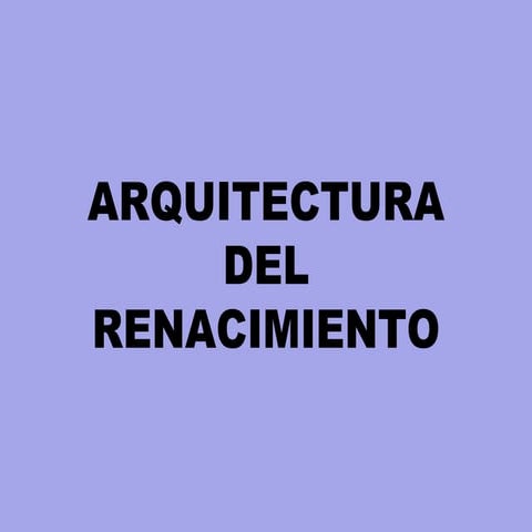Arquitectura renacentista
