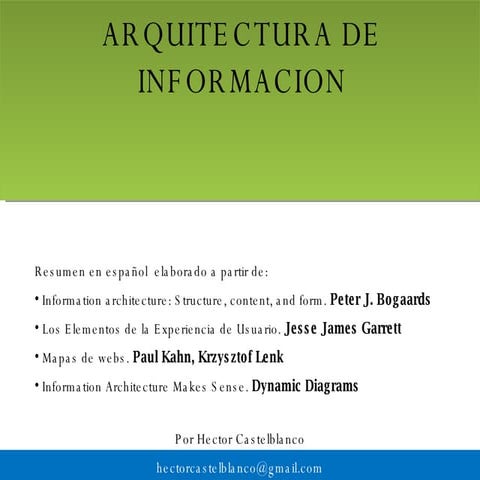 Arquitectura de la Información