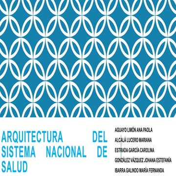 ARQUITECTURA DEL SISTEMA NACIONAL DE SALUD. 