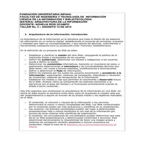 Arquitectura taller 2