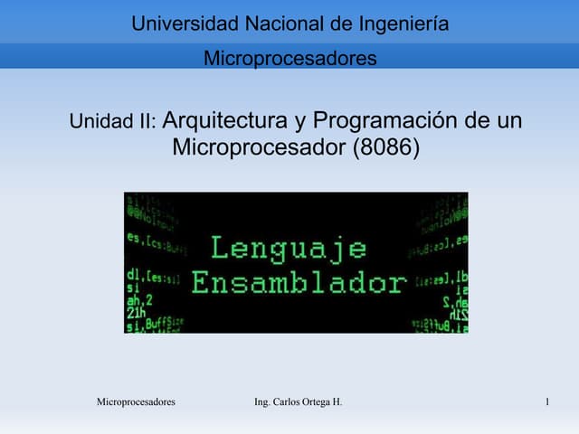 Arquirectura y programacion de un microprocesador x86