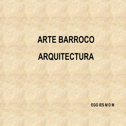 Arquitectura  Barroca