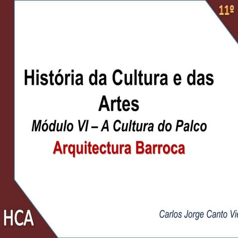 Cultura do Palco - Arquitectura Barroca