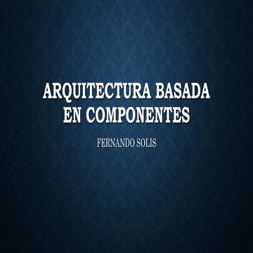 Arquitectura basada en componentes