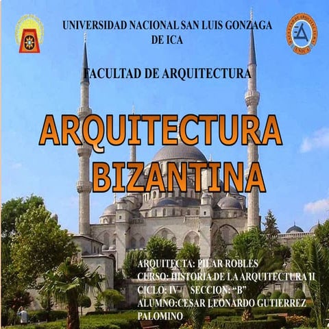 ARQUITECTURA BIZANTINA 