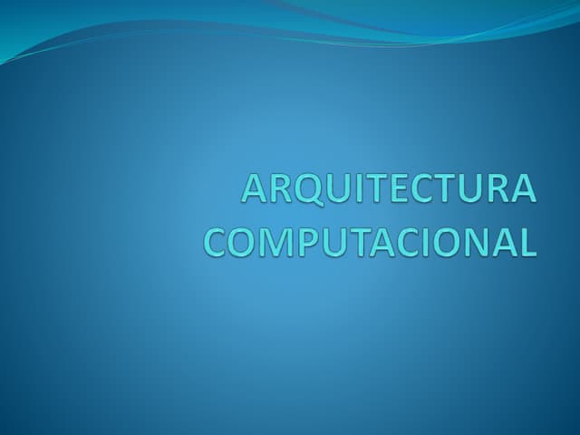 Arquitectura computacional