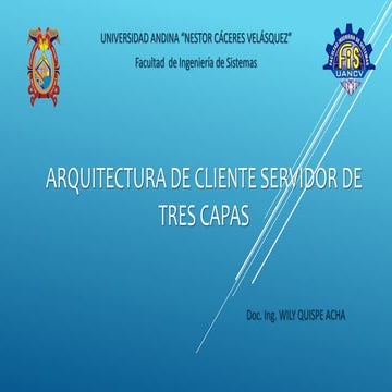 Arquitectura de cliente-servidor de tres capas
