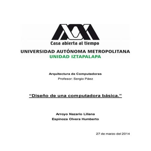 Diseño de una computadora básica