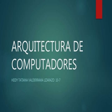Arquitectura de computadores(htv)