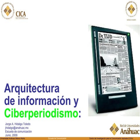 Arquitectura De InformacióN Elementos BáSicos De Ciberperiodismo