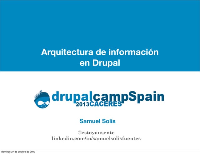 Arquitectura de información en drupal