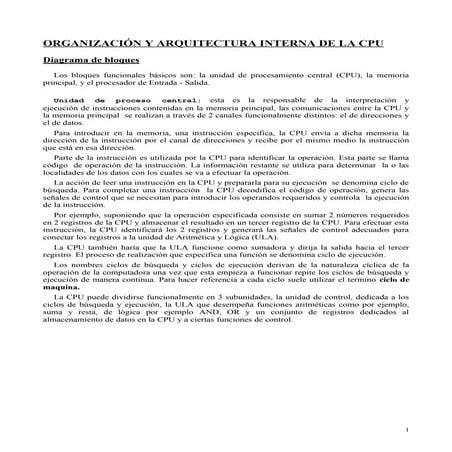 Arquitectura de la cpu