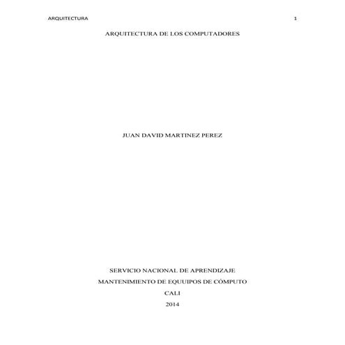 Arquitectura de los computadores