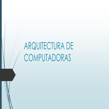 Arquitectura de computadoras