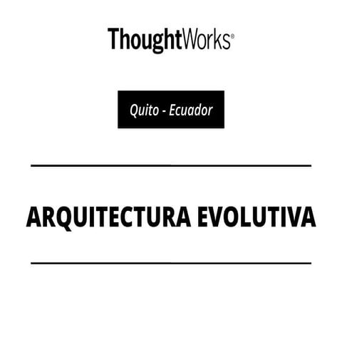 Arquitectura evolutiva