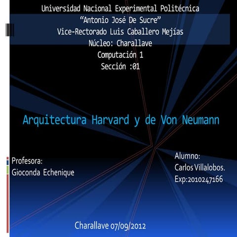 Arquitectura harvard y de von neumann