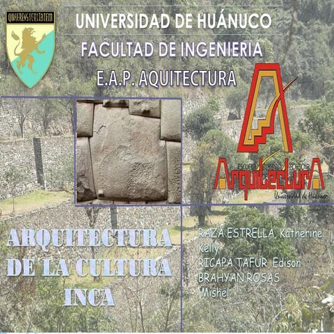 ARQUITECTURA INCA - TIPO DE CONSTRUCCIONES INCA - URBANISMO INCA- INGENIERÍA ...