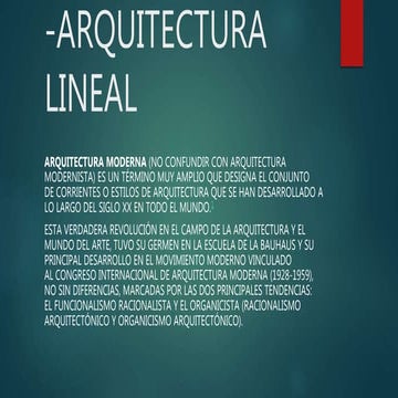 Arquitectura lineal | PPTX
