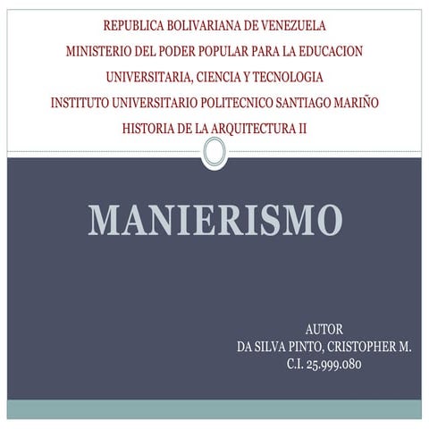 Arquitectura Manierista