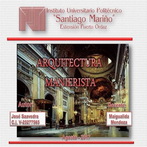 Arquitectura manierista analisis de obra