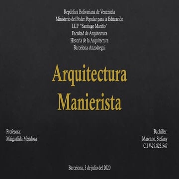 Arquitectura Manierista