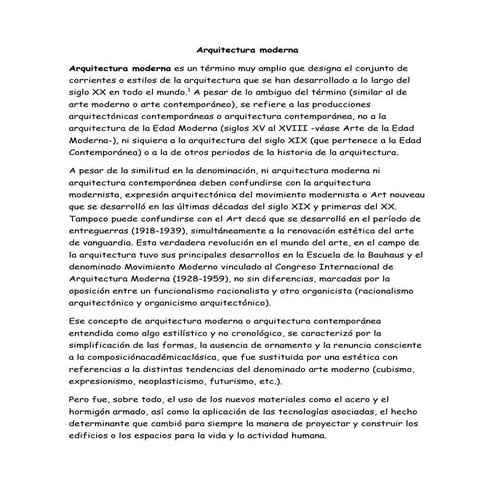 Arquitectura moderna