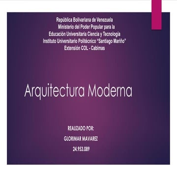 Arquitectura moderna