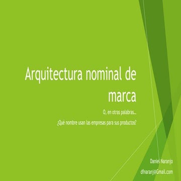 Arquitectura nominal de la marca