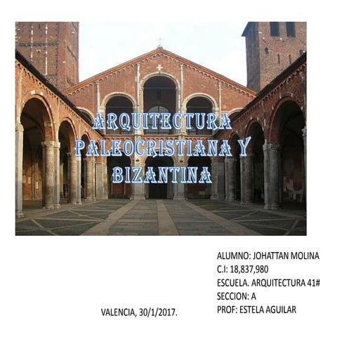 Arquitectura paleocristiana y bizantina