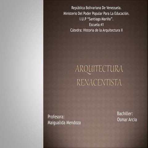 Arquitectura renacentista