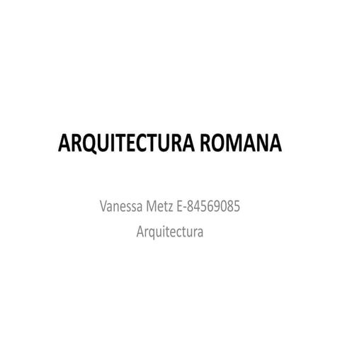 Arquitectura romana