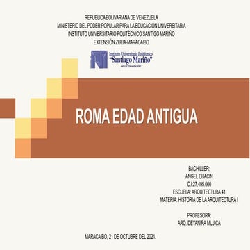 Arquitectura romana   historia de la arq i - angel chacin 
