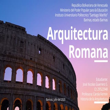 Influencia de la Arquitectura romana - webquest