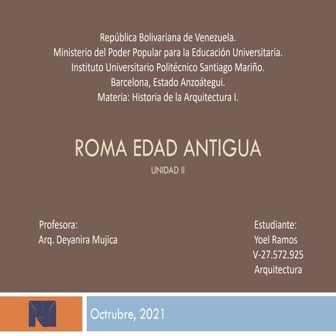 Arquitectura Romana - Yoel Ramos 