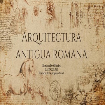 Arquitectura romana antigua. doriana de oliveira