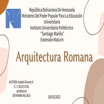 Arquitectura romana isabel alvarez 30013936