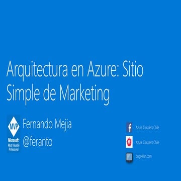 Arquitectura de Solución en Azure: Sitio Simple de Marketing