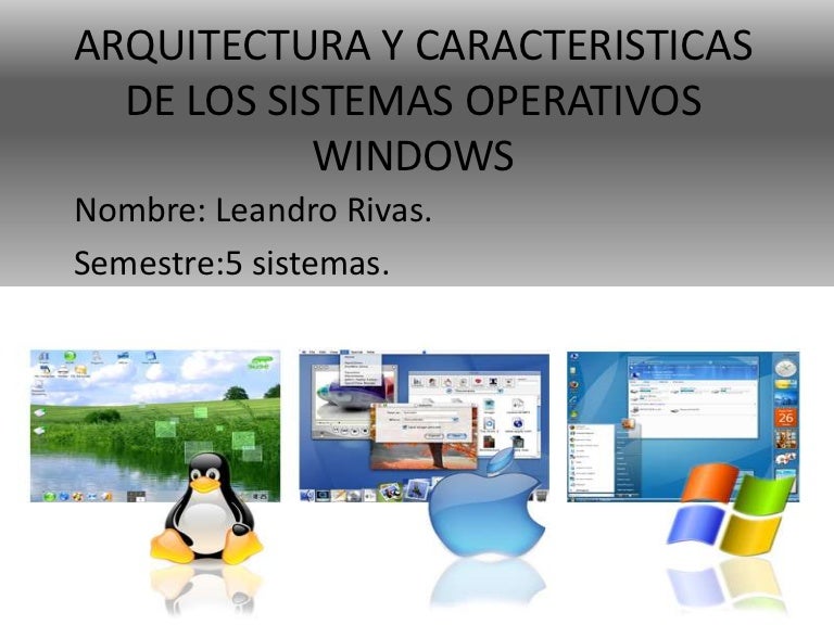 Arquitectura y caracteristicas de los sistemas operativos windows Arquitectura y caracteristicas de los sistemas operativos windows