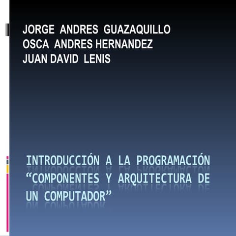 Arquitectur del computador