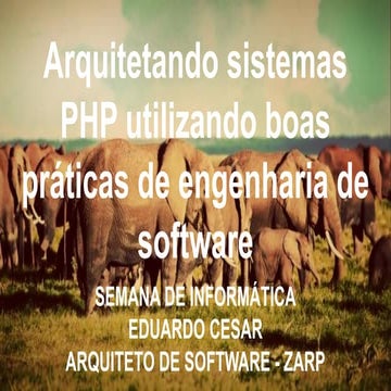 Arquitetando aplicações php