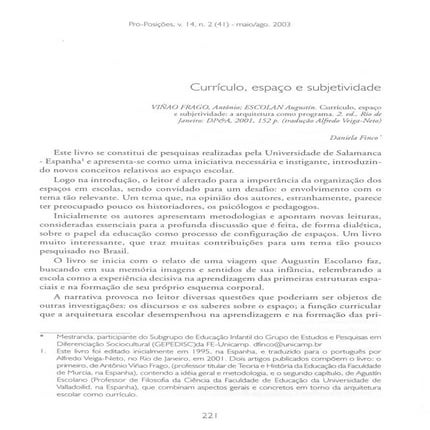 Arquitetura como currículo