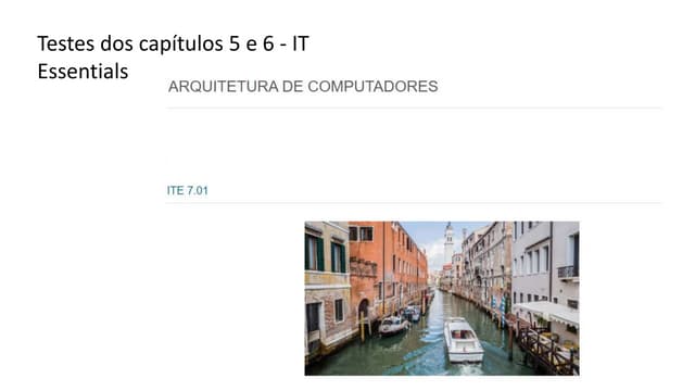 Arquitetura de computadores cap 5 e 6