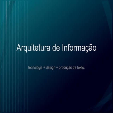 Arquitetura de Informação