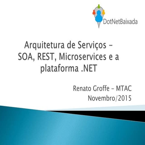 Arquitetura de Serviços - SOA, REST, Microservices e a plataforma .NET