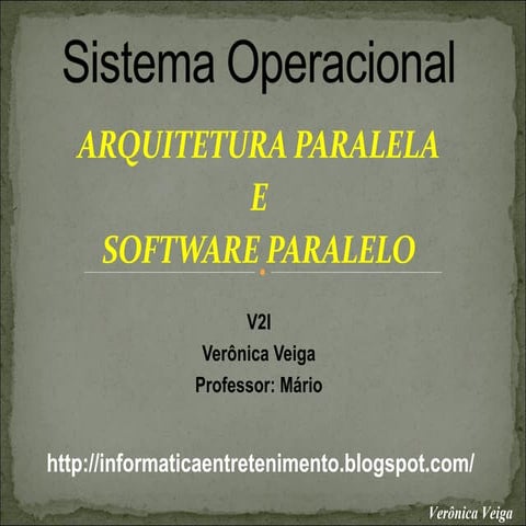 Trabalho: Arquitetura e software paralelo  