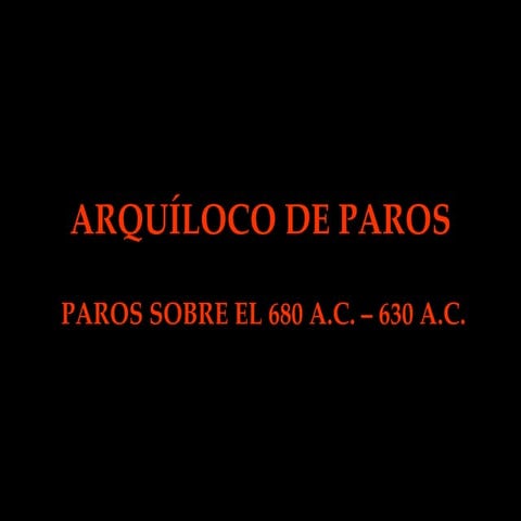 Arquíloco de Paros