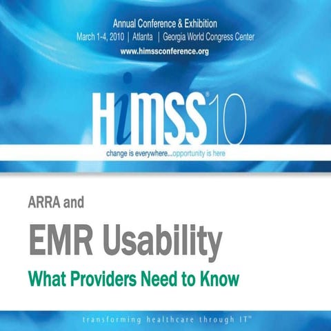 ARRA & EMR Usability: What Providers Need to Know