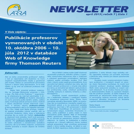 Arra newsletter 01_2013
