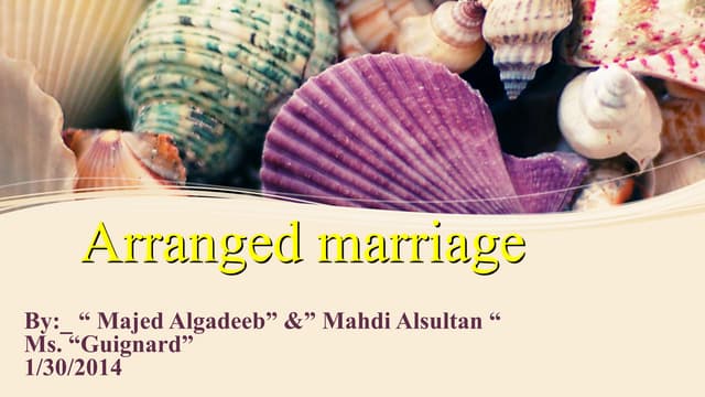 Arranged marriage 