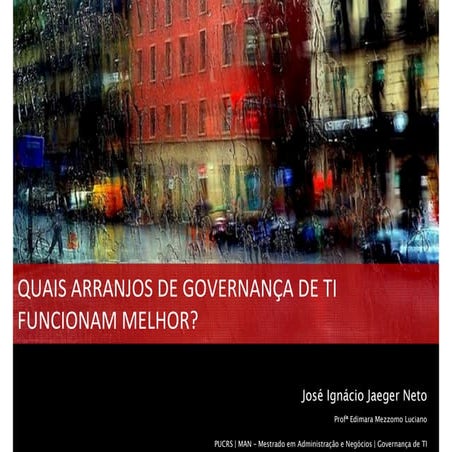 Arranjos de Governança de TI